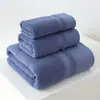 Toalha de Banho de Algodão Transfronteiriça Tamanho Grande Toalha Quadrada Cor Lisa Quebrada Absorvente para Banho Envoltório Masculino e Feminino Uso Doméstico Atacado