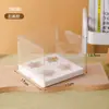 Caixas de embalagem para cupcakes, embalagens transparentes para doces e sobremesas, com alças, para forminhas de muffin, potes pequenos, disponíveis em pacotes de 4, 6 ou 12