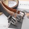 Cinturón Vintage Repujado Estilo Europeo y Americano Hebilla de Flor Decorativo para Jeans Cinturón de Mujer Patrón Repujado PU Cinturón para Niñas