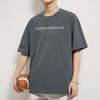 T-shirt de algodão puro homens de manga curta verão preto Top Clothes moda marca estampada algodão meia-manga moda all-match gola redonda t-shirt
