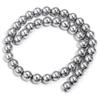 Cuentas sueltas de piedra biliar negra, cuentas redondas, cuentas de oro no magnéticas, pulsera de cuentas semiacabadas, accesorios de joyería de bricolaje al por mayor