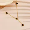 Colar de Aço Titânio com Borboleta de Madrepérola e Franja Estilo Ins Corrente de Clavícula Levemente Luxuosa de Alta Qualidade com Cruz Design de Nicho Transfronteiriço para Mulheres