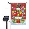 Bandera de Jardín LED de Muñeco de Nieve Navideño Transfronteriza con Luces, Decoración de Bandera Pequeña para Ambiente Festivo en el Patio, Banderas Coloridas Personalizables