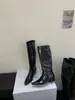 Botas largas de estilo francés con punta y tacón grueso, tipo western cowboy, para mujer, nuevas 2026, de caña alta para montar