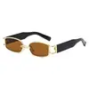 Europa y Estados Unidos Transfronterizos Nueva Celebridad de Internet de TikTok Medidor de Cara Pequeña Gafas Demasiado Retro Moda de Alta Gama Gafas de Sol para Hombre y Mujer de Lujo Ligero