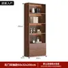 Gabinete de libros usados estilo retro personalizado puerta de vidrio exhibición gabinete de vino sala de estar del hogar estantería integrada de pared a techo mano