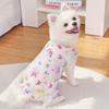 Pet Cartoon Tração Cogumelo Amor Verão Vestido Respirável Cão Gato Suprimentos Método Corgi