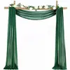 Hermoso Arco de Césped de Gasa Decoración de Fondo para Eventos de Boda Tienda Cortina de Gasa Diseño de Mesa de Fiesta para Celebraciones de Bodas