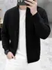 Nueva colección otoño/invierno: Cárdigan de punto trenzado ligero y lujoso con cuello alto y cremallera, suéter versátil de manga larga, prenda de abrigo informal