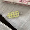 Pinza para el Cabello a Cuadros de Color Dulce Estilo Coreano, Sin Costuras, para Mujeres, Pinza Lateral Versátil de Verano para Uso Diario y Lavado de Cara