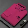 Nuevas Camisas Polo de Manga Larga Casual de Negocios de Alta Calidad para Otoño e Invierno, Populares para Hombre, Bordadas, Sin Planchar