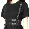 Cinto de Cintura com Arnês de Couro PU Estilo Punk Europeu e Americano com Decoração de Argola de Metal, Cinto Sexy de Bondage, Acessório Moderno e Descolado