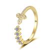 Anillo Cruzado de Venta Caliente Transfronterizo Micropavé Zircón Moda para Mujer Anillo Chapado en Oro Joyería Popular de Comercio Electrónico al por Mayor