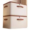 Caja de Almacenamiento con Cremallera de Algodón y Lino Tianshan Personalizable con Cerradura Caja de Almacenamiento para Dormitorio en Casa Almacenamiento de Ropa Armario con Tapa