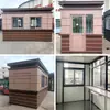 Ventas Directas de Fábrica Caseta de Guardia Exterior Móvil Habitación de Guardia de Seguridad Pintura de Piedra Real Tablero Metálico Tallado