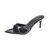 Nuevos Tacones de Aguja Estilo Verano 2025, Chanclas Diarias Sencillas, Pantuflas de Tacón Alto Elegantes y a la Moda