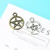 Accesorios para joyería DIY llanta de 20MM aleación estrella de cinco puntas aleación vintage accesorios hechos a mano colgante de collar