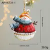 Colgante de muñeco de nieve de hierro vintage transfronterizo, decoración de árbol de Navidad envejecida pintada a mano, adorno colgante, accesorio para arreglo de escena