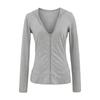 Jaqueta com Capuz e Decote V Estilo Preguiçoso Proteção Solar Manga Longa Outono Inicial Nova Versátil Slim Fit Zíper Casual Top para Mulheres