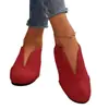 Sapatos Casuais Femininos Slip-On Plus Size, Estilo Europeu e Americano, Sapatos Baixos Simples para Mulheres, Sapatos Baixos Cruzados em V para Transfronteira