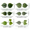 Folhas Artificiais de Coração de Frango de Dois Lóbulos Planta Verde Artificial Folhas de Planta Verde Manual Decoração de Flores Acessórios DIY Pendurado na Parede Jiboia de Dois Lóbulos