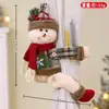 Sombrero Cuadros Navideño Hombre Viejo del Bosque Muñeco de Nieve Abrazando de Lado Amarre de Cortina Decoraciones Navideñas Reno Retro Soporte de Cortina