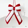 Nuevo Colgante de Árbol de Navidad con Lazo Bloque de Color de Doble Oreja Decoraciones Navideñas DIY Adornos para Colgar en la Ventana Venta al por Mayor