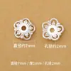 Color Oro 18K Flor Conservadora de Color Espaciador Accesorios para Pulsera de Perlas DIY Separador de Perlas Separador de Cuentas Accesorios para Pulseras