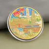 Monedas conmemorativas de ciudades, recuerdos turísticos, monedas coloridas en relieve con paisajes arquitectónicos de Beijing, Shanghái y Nanjing, monedas conmemorativas coleccionables