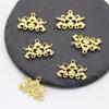 15 precio aleación 18*25mm tres agujeros flor vid etiqueta diy antigua horquilla paso borla colgante pieza material