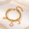 Pulsera de Cadena de Hueso de Serpiente de Moda Nicho Europea y Americana Transfronteriza de Alta Gama Bamang Estrella Ojo de Diablo Borla Disco