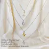 Collar con Colgante de Letra Emanco Acero de Titanio No se Desvanece Cadena para Clavícula Cadena de Hueso de Serpiente de Acero Inoxidable Nicho Europeo y Americano para Mujeres