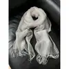 Cachecol de Pescoço Plissado Estilo Coreano Camada Dupla com Franjas Cor Sólida para Mulheres Toque de Luxo Cachecol Fino Estilo Preguiçoso Aquecedor de Pescoço Xale Moderno