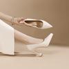 107-1 Sexy Cor Lisa Bico Fino Salto Agulha Alto Feminino Plataforma Impermeável Sapatos Não Cansativos Sapatos Profissionais para Madrinhas e Banquetes