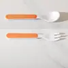 Fibra de Bambu de Grau Alimentício Louça Infantil Tigela Garfo Colher Copo Urso de Desenho Animado Tigela de Refeição Tigela de Comida Fofa Prato de Jantar Atacado