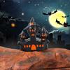 Novos enfeites tridimensionais de Halloween, casa de feiticeiro fantasma, abóbora, simulação faça você mesmo, monstro verde, acessórios de Halloween