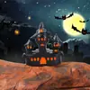 Nuevos Adornos Pequeños de Resina de Fantasma Verde Bruja Mago Casa en el Árbol para Halloween Micro Paisaje Accesorios del Festival de la Resurrección Decoración del Hogar