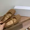 Zapatos Mary Jane Retro Franceses para Mujer, Nuevo Estilo Verano, de Una Correa Huecos Casuales Versátiles Planos de Boca Baja Estilo Birkenstock