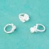 S925 Prata Esterlina Borboleta Rosa Contas Soltas Contas DIY Corda Contas Cristal Pérola Pulseira Acessórios