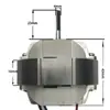 YJ58-20 Motor de Ventilador Circulador de Aire Partes del Motor de Ventilador Eléctrico 5816 Circulador de Dos Velocidades de Tres Cables Partes