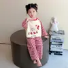Pijama para Niña Primavera y Otoño 2026 Nuevo Conjunto de Ropa de Casa a Rayas de Manga Larga para Niña Bebé Algodón Temporada de Primavera