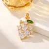Colgante Transfronterizo Europeo y Americano Exquisito Fruta Uva Collar Pulsera Accesorios de Moda Lujoso Diseño Accesorios de Nicho para Mujeres