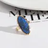 Diseño de moda y desarrollo de joyería de estilo europeo y americano textura de piedra natural personalidad de moda anillo tendencia Joker para mujer