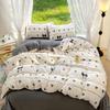 Juego de Funda Nórdica de Tres Piezas Exportado, Juego de Ropa de Cama de Algodón Xiaozhu, Funda Nórdica Extra Grande, Ropa de Cama Doble, Personalización Transfronteriza de Amazon