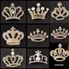 Broche Acessório Feminino Temperamento Alto Padrão Coroa Pequeno Pin de Lapela Traje Formal Corsage Suéter Terno Pin Clipe de Gola Pérola Cristal