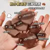 JONBOS - Borla de polvo con cojín de aire en color castaño, de cuero, para usar en agua, seca y húmeda, de doble uso, sin polvo, para cosméticos.