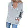 Amazon Wish Europea y Americana 2025 Otoño/Invierno Nueva Sudadera con Capucha y Cordón de Color Sólido de Manga Larga para Mujer Transfronteriza