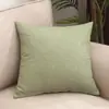 Fronha de Cor Sólida com Aspecto de Linho Espessa Simples Elegante Casa Sofá Sala de Estar 45 Encosto Carro Dormitório Quadrado Almofada de Suporte Lombar