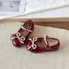 Zapatos de Cuero para Niñas Zapatos de Princesa Mary Janes con Lazo Estilo Primavera y Otoño Zapatos de Cuero para Niños para Combinar con Faldas Zapatos Únicos para Actuaciones
