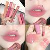 Cappuvini Brillo de Vidrio Jugo Brillo de Labios Fudge Gelatina Brillo Espejo Brillo de Labios Lápiz Labial para Mujer Maquillaje